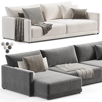 Modern Multiplayer Sofa Casual Sofa 3d model