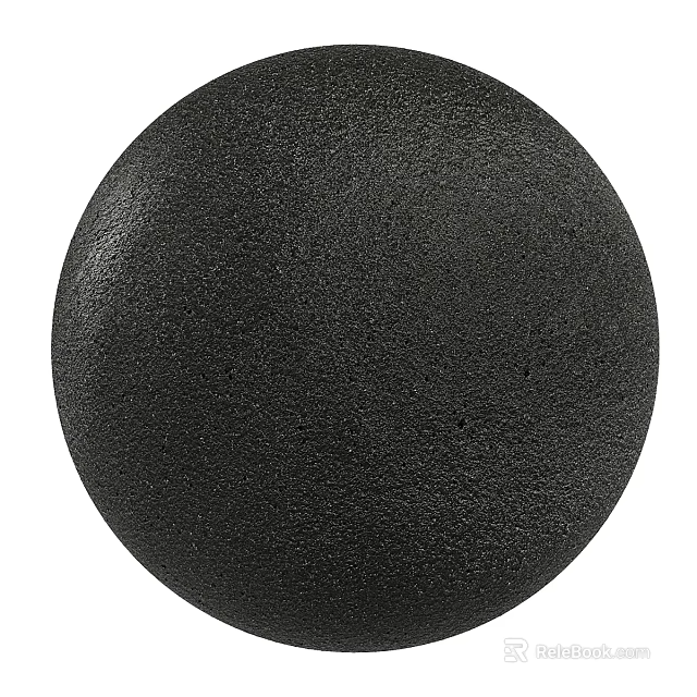 Black Round Component with Textured Surface Smooth Edges and Matte Finish 3d model 