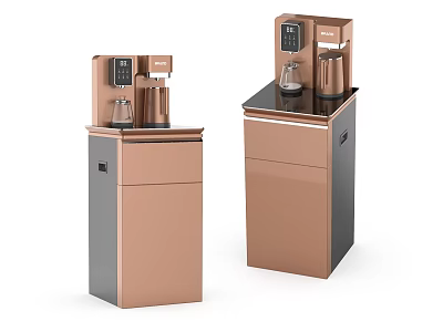 Modern Rose Gold And Black Gray Cabinet Household Water Dispenser Appliances 3d model