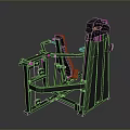 Professional Fitness Strength Training Machine With Gray Frame And Orange Seat