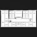 Modern Kitchen Cabinets With Dark And Light Design Marble Countertop Glass Door And Oven