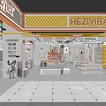 HEZIYIBAI Specialty Store Spacious Interior With Display Shelves And Modern Lighting