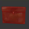 Elegant Red Textured Leather Folder With Gold Lock For Daily Essentials