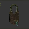 Hardware Tools Sturdy Metal Padlock with Classic Design for Security Applications 3d model