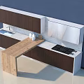 Contemporary Kitchen Cabinets Featuring Wooden Countertop Stove Sink And Wall Mirror