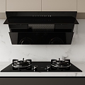 Range Hood Stove Combination Stove Side Range Hood 3d model