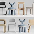 Modern Children's Chairs With Various Designs Wooden Frames And Soft Seats For Kids