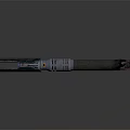 Futuristic Sci-Fi Energy Weapon With Metallic Blue Silver Design And Grid Grip Details
