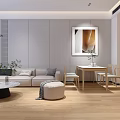 Modern Hospital Room Interior With Wooden Bed Nightstand TV And Purple Curtains