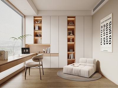 Modern study 3d model