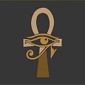 Detailed Copper Sculpture Carving Of Eye Of Horus Ancient Egyptian Symbol