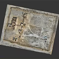 Reconstructed Ancient Architecture Ruins Model With Arches Courtyards And Remaining Walls