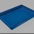 Blue Plastic Rectangular Storage Tray For Home Organization And Daily Use