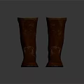 Brown Leather Mid Calf Boots With Black Soles And Stitched Details