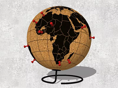 Modern Globe Globe Ornaments Decorations 3d model