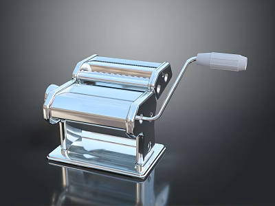 Stainless Steel Manual Pasta Maker Modern Kitchen Appliance For Home Use 3d model