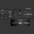 Fujifilm X E4 Black Compact Camera With Metal Leather Body And Wide Angle Lens