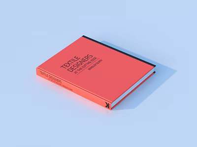 Textile Designers Book Featuring Creative Pattern Making And Red Cover 3d model