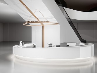 Modern reception desk 3d model