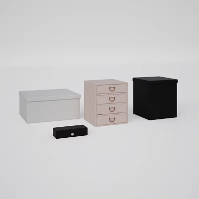 Modern Bucket Cabinet Low Cabinet Bedside Cabinet Combination 3d model