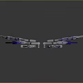 Futuristic Mechanical Equipment with Purple White Spike Design and Blue Accents