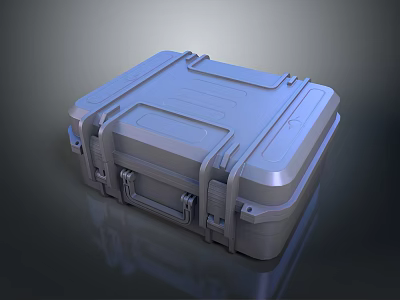 Durable Hard Case Toolbox with Secure Latches and Comfortable Handle for Daily Use 3d model