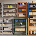 Shelf Storage Rack Display Rack Express Rack Carton Paint Bucket 3d model
