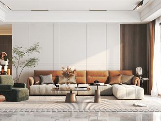 modern living room home living room 3d model