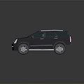 Dark Colored SUV With Roof Rack And Modern Front Grille Design