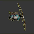 3D Anthropomorphic Character Model With Long Horns Turquoise Shorts And White Top