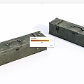 Old Fashioned Metal Storage Boxes With Rustic Design And Secure Latches 3d model