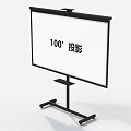 100 Inch Portable Stand Mounted Projection Screen Office Appliance For Presentations