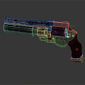 Modern Tactical Revolver With Black Silver Textured Body And Ergonomic Grip