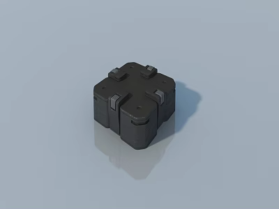 Modern Hinged Door With Black Metal Hardware And Smooth Opening Mechanism 3d model