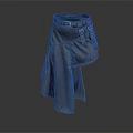 Gray Asymmetrical Skirt With Belt And Multiple Pockets Modern Fashion Design