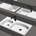 Bathroom basin integrated basin ceramic basin 3d model