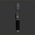 Futuristic Sci Fi Weapon With Detailed Metal Sections Decorative Patterns And Long Cylindrical Grip 3d model