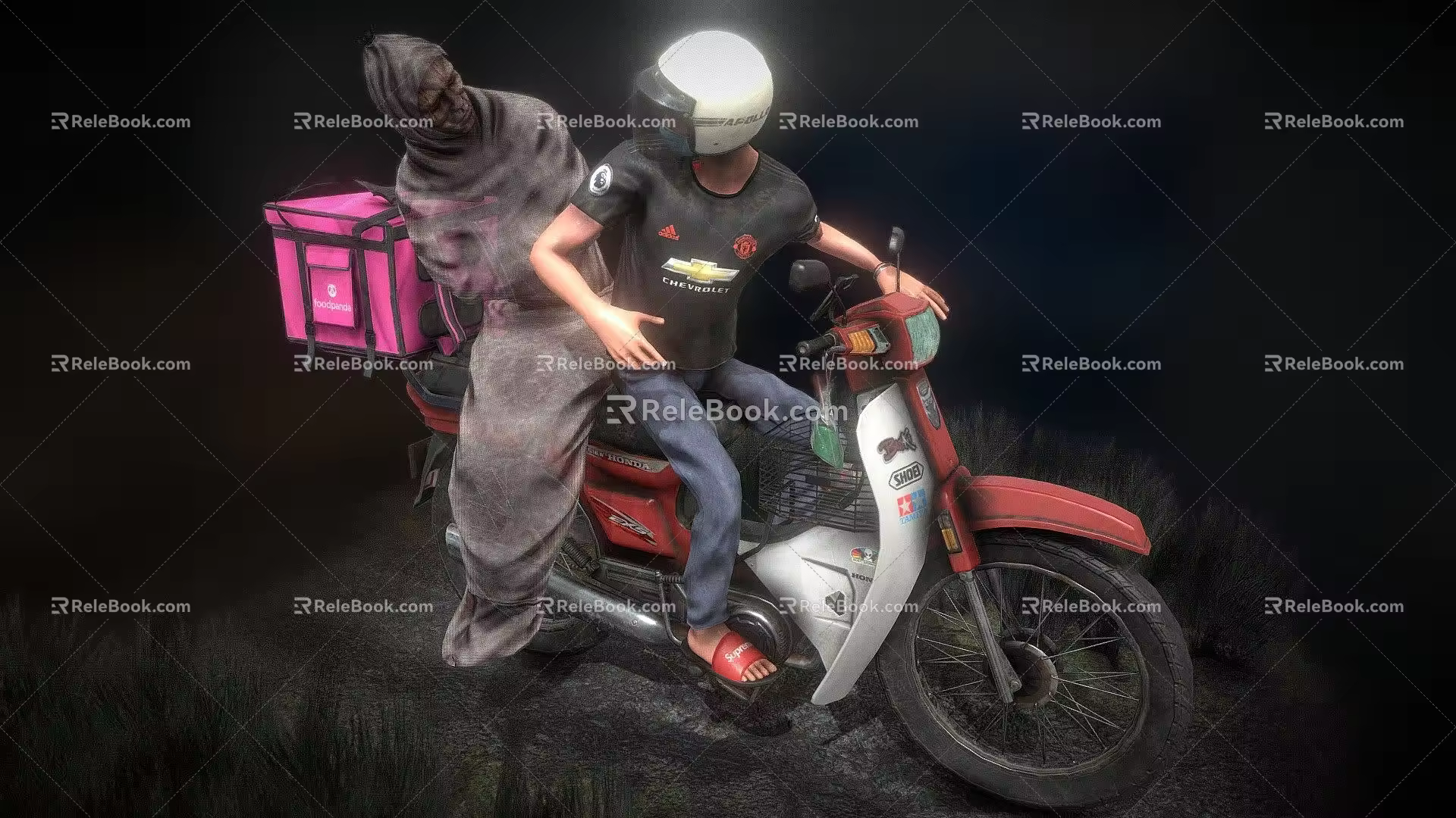 Ladies Motorcycle 3d model