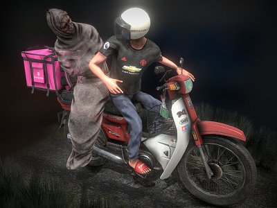 Ladies Motorcycle 3d model