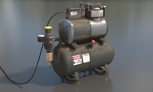 Air pump, air compressor, air pressure pump, air compressor, vacuum pump, industrial equipment, electrical equipment, low face number, low model, simple model, video grade, super realistic 3d model