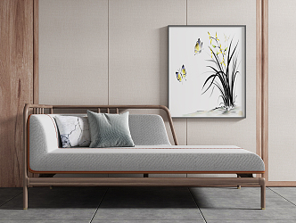 New Chinese-style chaise longue 3d model