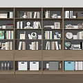Bookcase Bookshelf Ornaments Book Decorative Cabinet 3d model