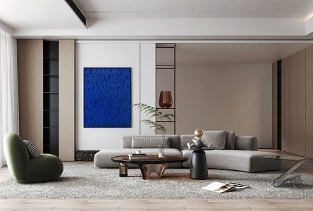 modern living room 3d model