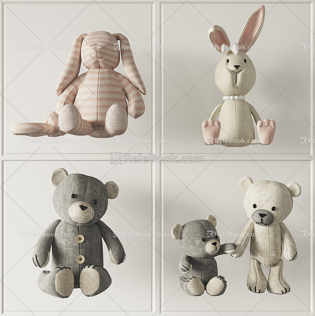 Modern Toy Soft Toy Combo 3d model