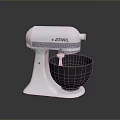 ATMA White Stand Mixer With Black Mixing Bowl For Home Kitchen Use