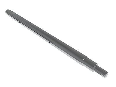 Long Cylindrical Metal Rod Component With Mounting Holes For Industrial Applications 3d model