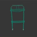 Industrial Metal Frame Equipment With Upper Structure And Lower Shelf White Supports