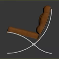 Modern Orange Leather Two Seater Sofa With Tufted Backrest And Metal Legs Design