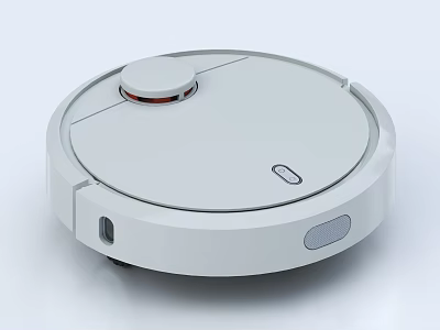 Modern White Circular Smart Robotic Vacuum Cleaner For Automatic Floor Cleaning 3d model