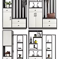 Modern Shoe Cabinet Multi-functional Entrance Partition Shoe Cabinet 3d model